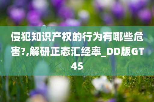 侵犯知识产权的行为有哪些危害?,解研正态汇经率_DD版GT45