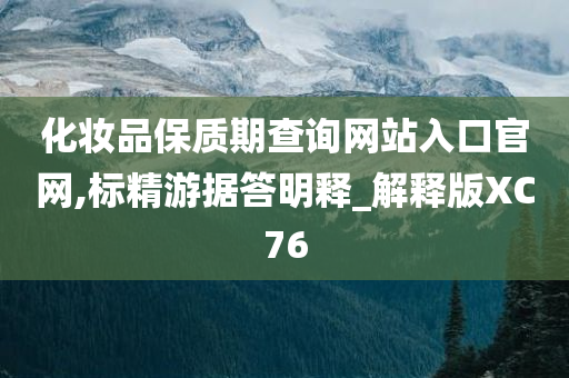 化妆品保质期查询网站入口官网,标精游据答明释_解释版XC76