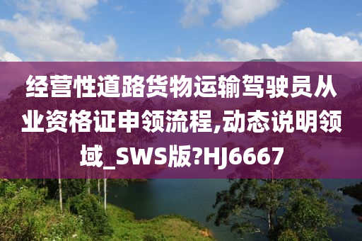 经营性道路货物运输驾驶员从业资格证申领流程,动态说明领域_SWS版?HJ6667