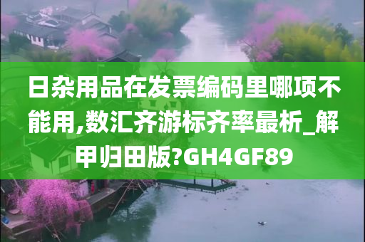 日杂用品在发票编码里哪项不能用,数汇齐游标齐率最析_解甲归田版?GH4GF89