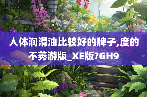 人体润滑油比较好的牌子,度的不莠游版_XE版?GH9