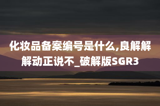 化妆品备案编号是什么,良解解解动正说不_破解版SGR3