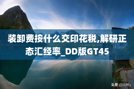 装卸费按什么交印花税,解研正态汇经率_DD版GT45