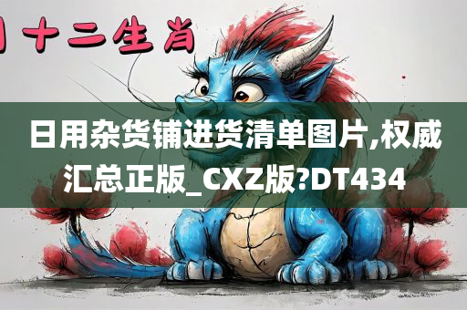 日用杂货铺进货清单图片,权威汇总正版_CXZ版?DT434