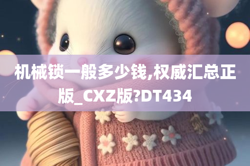 机械锁一般多少钱,权威汇总正版_CXZ版?DT434