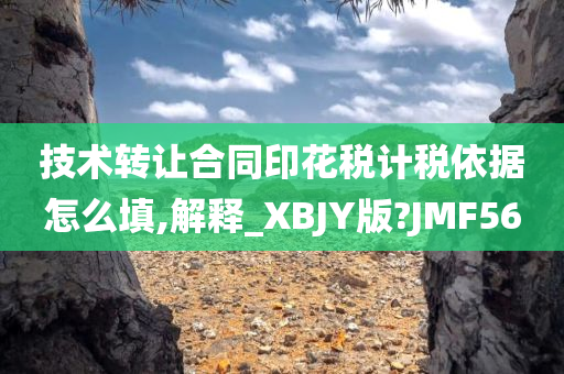 技术转让合同印花税计税依据怎么填,解释_XBJY版?JMF56