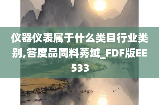 仪器仪表属于什么类目行业类别,答度品同料莠域_FDF版EE533