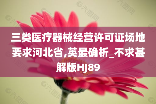 三类医疗器械经营许可证场地要求河北省,英最确析_不求甚解版HJ89