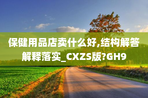 保健用品店卖什么好,结构解答解释落实_CXZS版?GH9