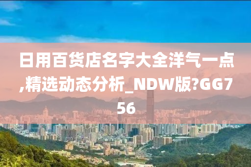 日用百货店名字大全洋气一点,精选动态分析_NDW版?GG756