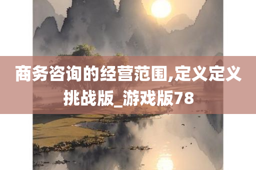 商务咨询的经营范围,定义定义挑战版_游戏版78