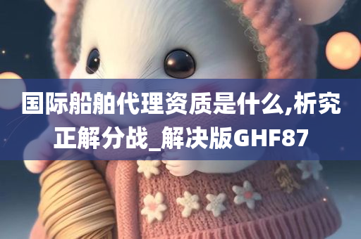 国际船舶代理资质是什么,析究正解分战_解决版GHF87