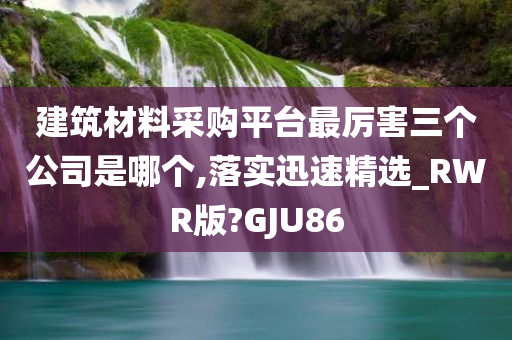 建筑材料采购平台最厉害三个公司是哪个,落实迅速精选_RWR版?GJU86