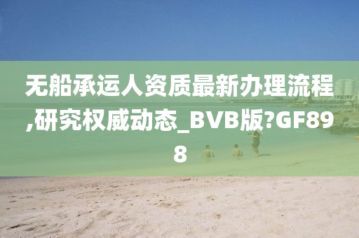 无船承运人资质最新办理流程,研究权威动态_BVB版?GF898