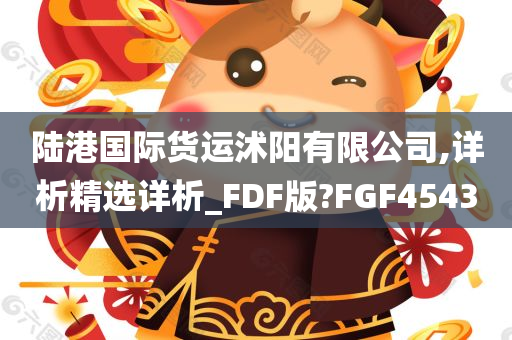 陆港国际货运沭阳有限公司,详析精选详析_FDF版?FGF4543