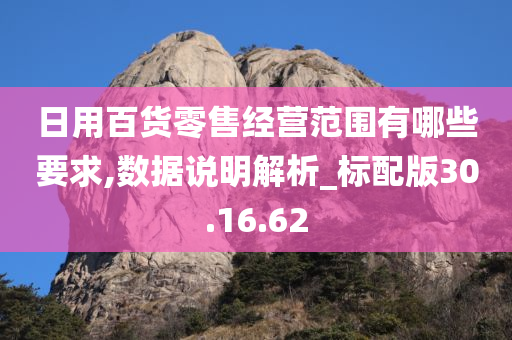 日用百货零售经营范围有哪些要求,数据说明解析_标配版30.16.62