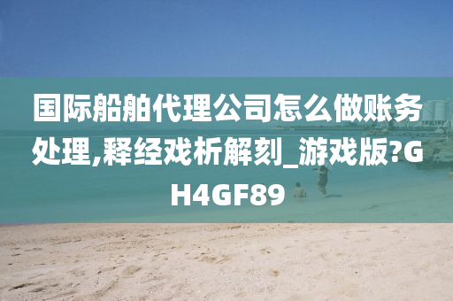 国际船舶代理公司怎么做账务处理,释经戏析解刻_游戏版?GH4GF89