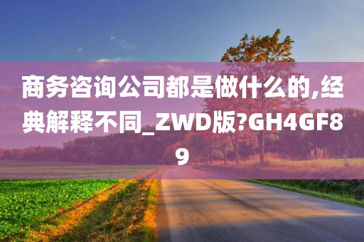 商务咨询公司都是做什么的,经典解释不同_ZWD版?GH4GF89