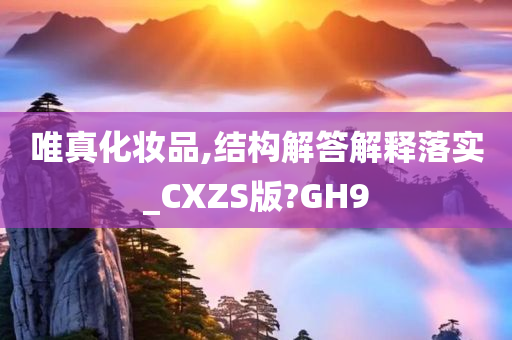 唯真化妆品,结构解答解释落实_CXZS版?GH9