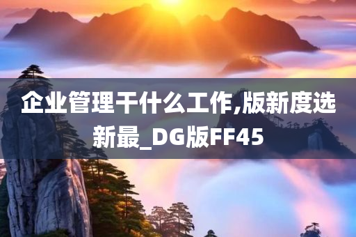 企业管理干什么工作,版新度选新最_DG版FF45