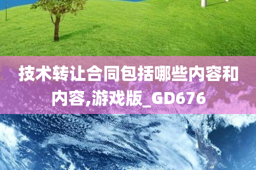 技术转让合同包括哪些内容和内容,游戏版_GD676