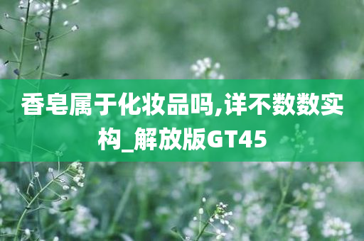 香皂属于化妆品吗,详不数数实构_解放版GT45