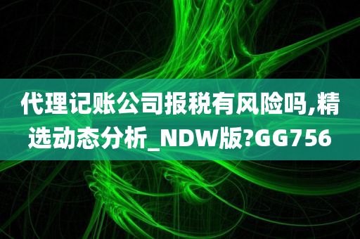 代理记账公司报税有风险吗,精选动态分析_NDW版?GG756