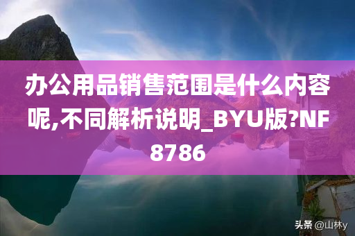 办公用品销售范围是什么内容呢,不同解析说明_BYU版?NF8786