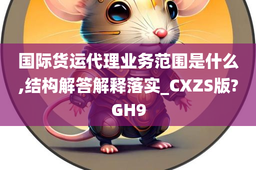 国际货运代理业务范围是什么,结构解答解释落实_CXZS版?GH9