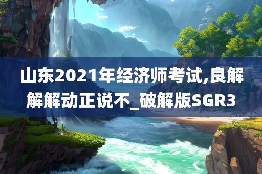 山东2021年经济师考试,良解解解动正说不_破解版SGR3