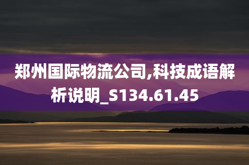 郑州国际物流公司,科技成语解析说明_S134.61.45