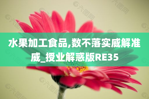 水果加工食品,数不落实威解准威_授业解惑版RE35