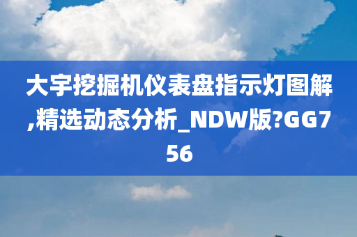 大宇挖掘机仪表盘指示灯图解,精选动态分析_NDW版?GG756