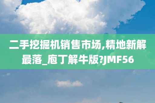 二手挖掘机销售市场,精地新解最落_庖丁解牛版?JMF56