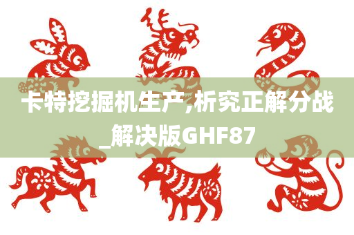 卡特挖掘机生产,析究正解分战_解决版GHF87