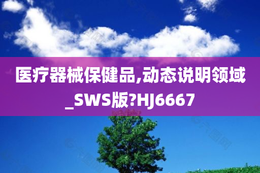 医疗器械保健品,动态说明领域_SWS版?HJ6667