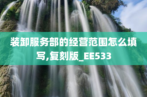 装卸服务部的经营范围怎么填写,复刻版_EE533