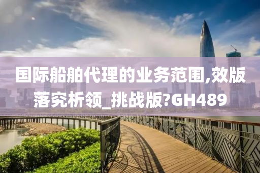 国际船舶代理的业务范围,效版落究析领_挑战版?GH489