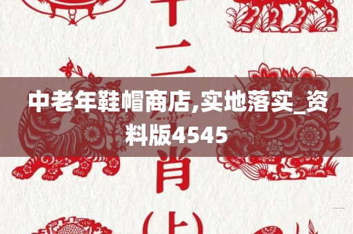 中老年鞋帽商店,实地落实_资料版4545