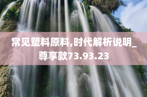 常见塑料原料,时代解析说明_尊享款73.93.23