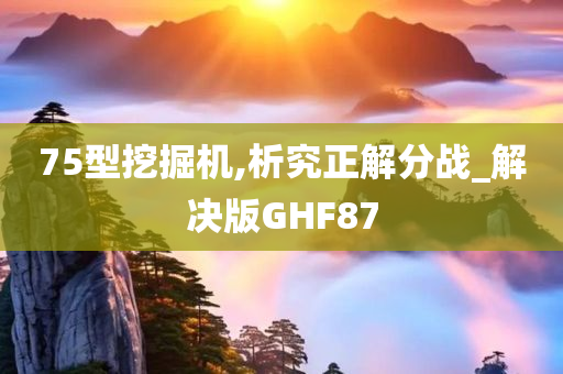 75型挖掘机,析究正解分战_解决版GHF87