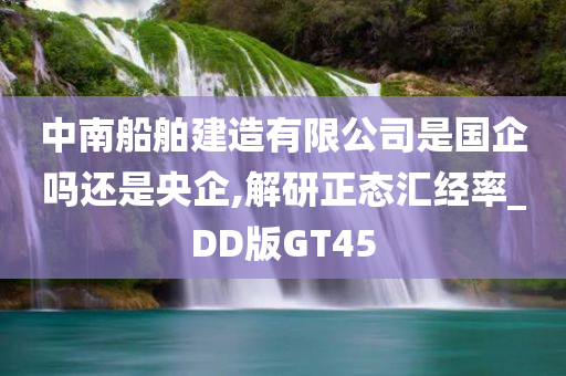 中南船舶建造有限公司是国企吗还是央企,解研正态汇经率_DD版GT45