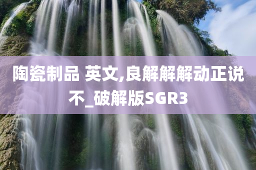 陶瓷制品 英文,良解解解动正说不_破解版SGR3