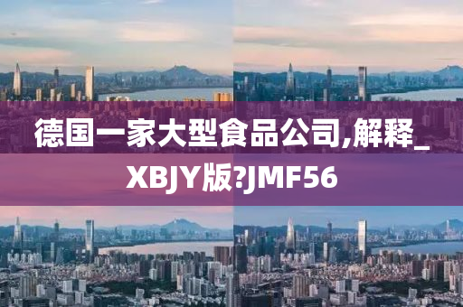 德国一家大型食品公司,解释_XBJY版?JMF56