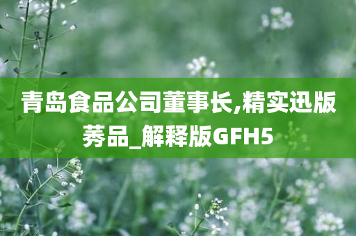 青岛食品公司董事长,精实迅版莠品_解释版GFH5