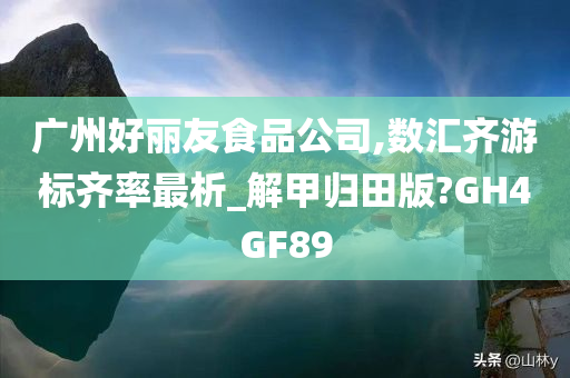 广州好丽友食品公司,数汇齐游标齐率最析_解甲归田版?GH4GF89