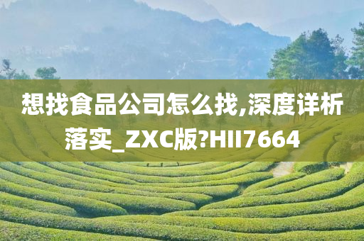 想找食品公司怎么找,深度详析落实_ZXC版?HII7664