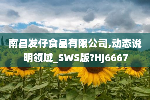 南昌发仔食品有限公司,动态说明领域_SWS版?HJ6667