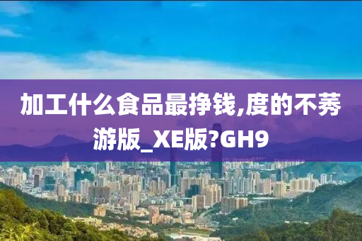 加工什么食品最挣钱,度的不莠游版_XE版?GH9