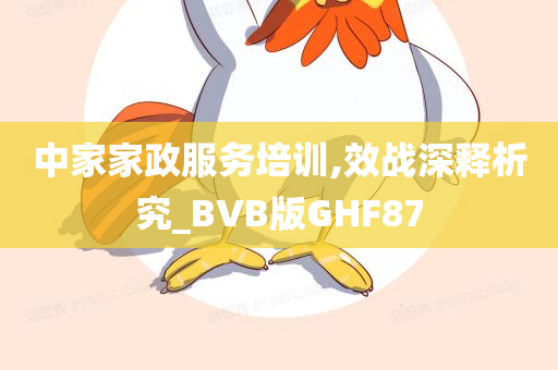 中家家政服务培训,效战深释析究_BVB版GHF87